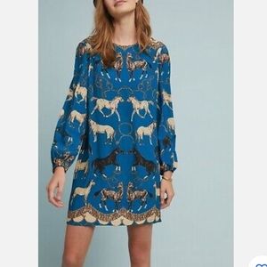 Rare Anthropologie  Corey Lynn Calter turquoise Western Tunic Dress, size Large